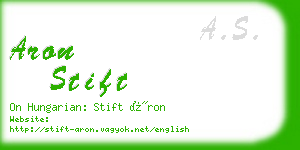 aron stift business card